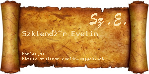 Szklenár Evelin névjegykártya