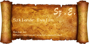Szklenár Evelin névjegykártya