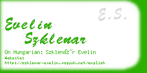 evelin szklenar business card
